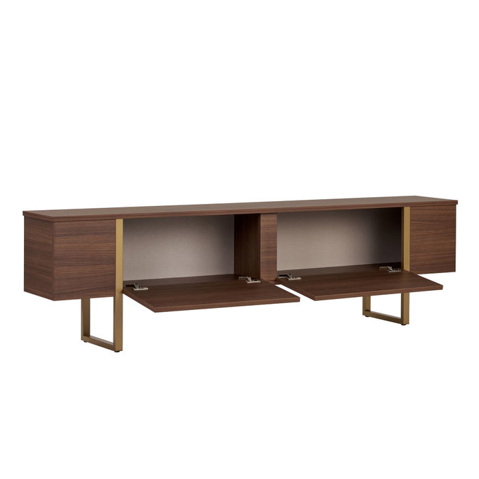 Nordure Soporte para TV Milano Nogal y Oro Nordure Soporte para TV Milano Nogal y Oro
